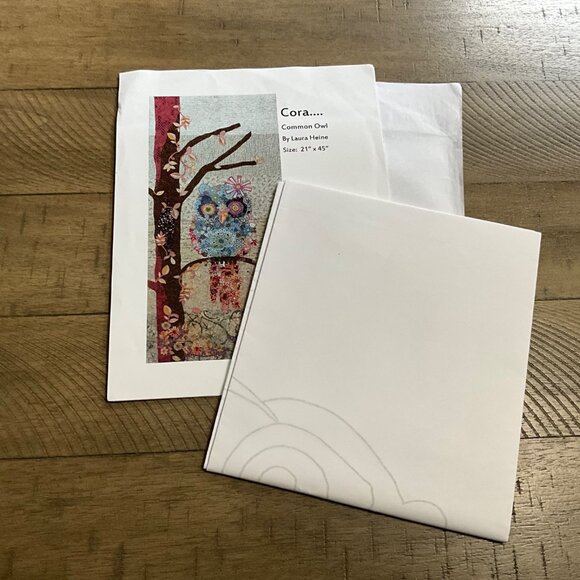 Fiberworks Cora Common Owl Pattern Laura Heine 21” x 45” Quilt Pattern - Picture 3 of 3